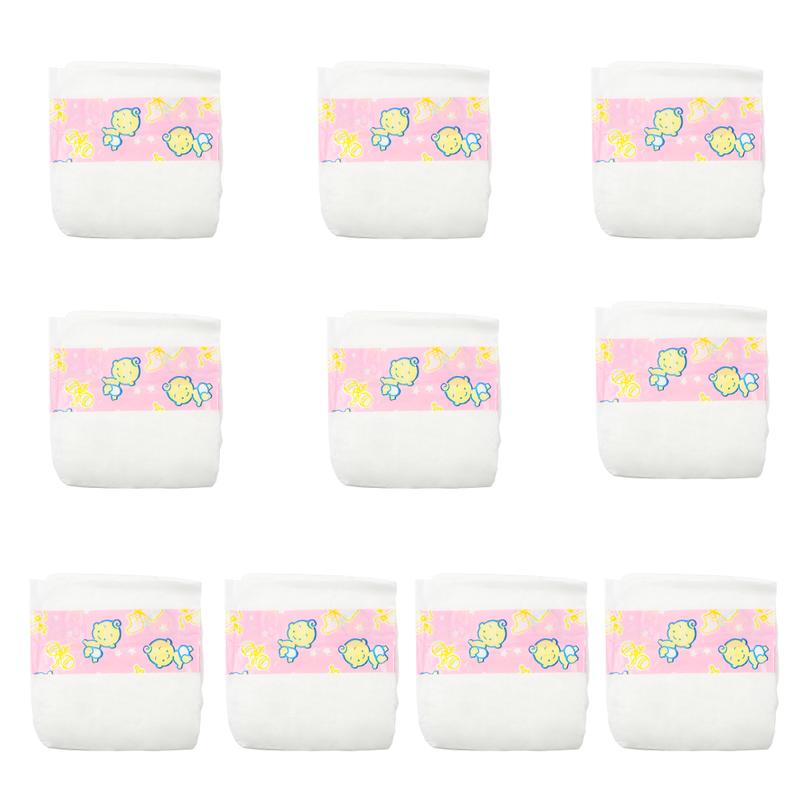 Baby Doll Accessories - Birthday & Christmas Gift, Role Play, Doll Diapers Pack - 10 Pieces Newborn Dolls Diapers Refill, Doll Accessories for 18-24 Inch Reborn Dolls