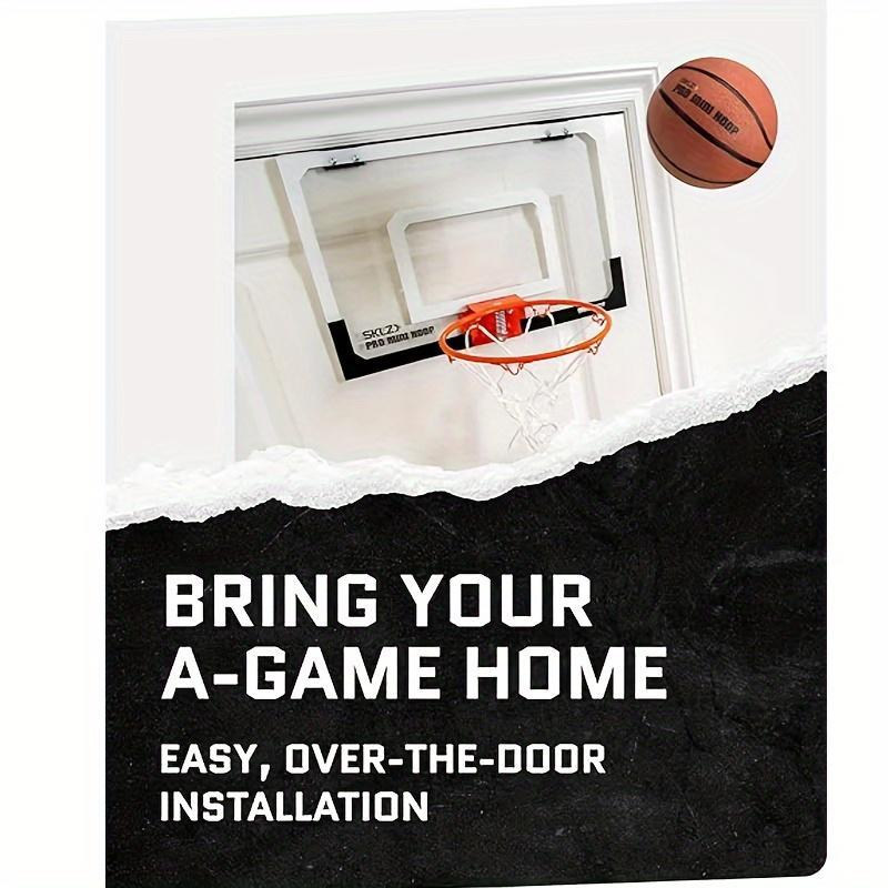 Mini Basketball Hoop Set, 18-inch Shatterproof Backboard With 12-inch Rim, Indoor Over-the-Door Basketball Goal, Includes Mini Basketball And Net, Perfect For Office Play Foldable Wall