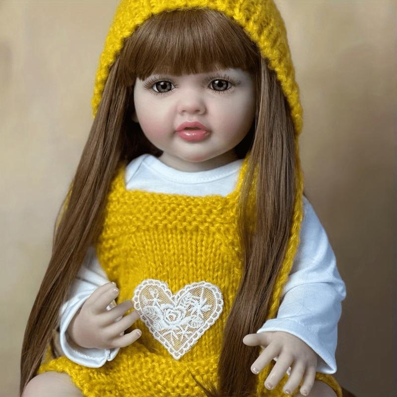 Full Body Soft Vinyl Reborn Doll Girl Baby 55cm 22inch Lifelike Princess Newborn Toddler Bebe Toy Lovely Birthday Gift