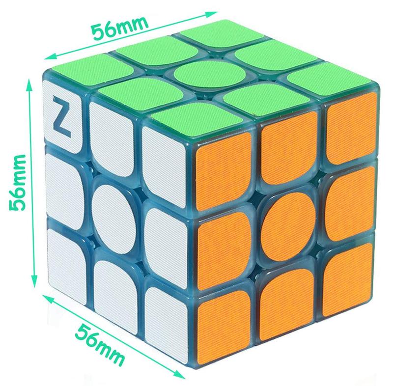 Blue Fluorescent Speed Cube 3x3x3 Glow in The Dark Luminous Magic Cube Puzzle Toy