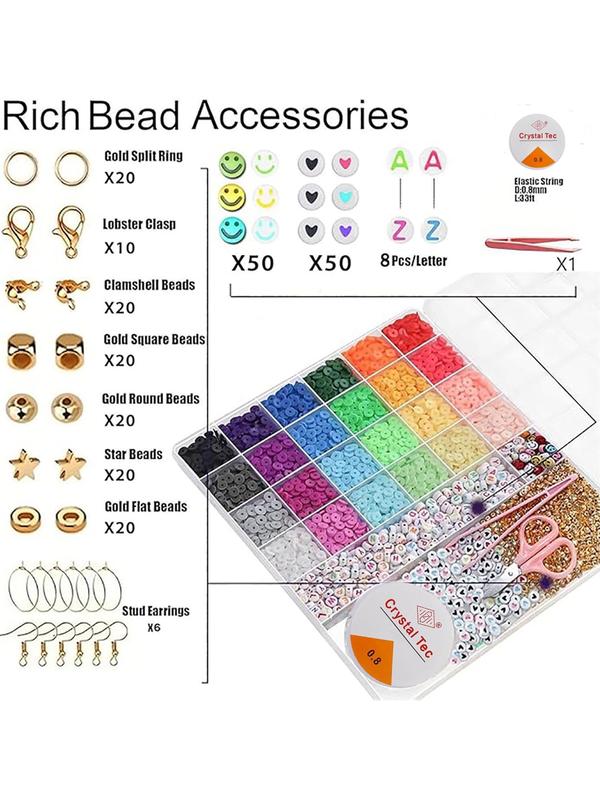 24 Color Beaded Kit, DIY Beaded Kit for Bracelet Making, DIY Jewelry Making Supplies for Women & Teenager