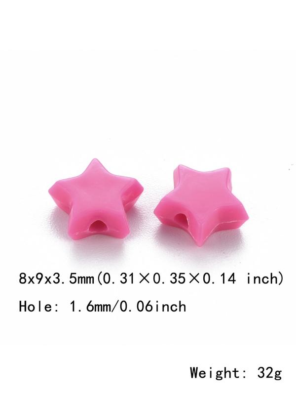 Mixed Color Star Shaped Beads, 200pcs Acrylic Beads for DIY Jewelry Making, Fashion Accessories for Women & Girls