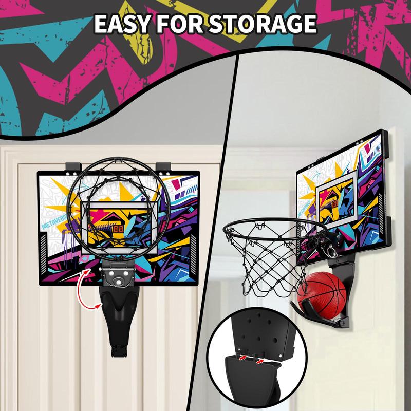 Foldable Basketball Hoop Toy, 1 Set Indoor Basketball Toy with Scoreboard, Basketball Game Toy, Parent-child Sports Toy, Gift for Boys & Girls