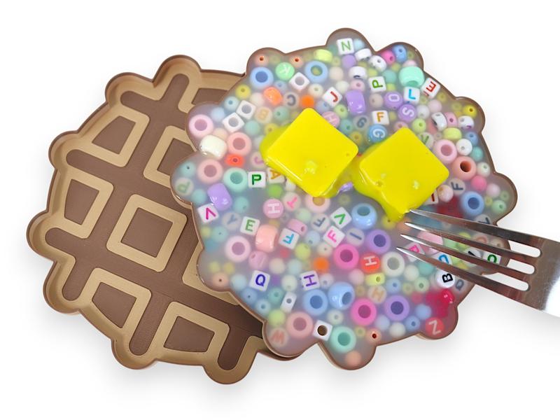 Waffle Picky Pad and Tray- Satisfy Your Urge to Pick, Pop and Peel Stress-Free!