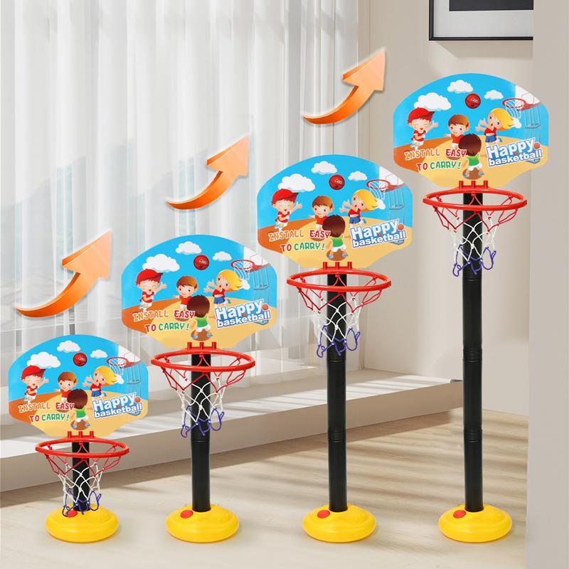 Christmas Adjustable Height Basketball Hoop Toy, 1 Set Mini Basketball Ring, Indoor Outdoor Sports Toy for Kids, Thanksgiving Christmas Gift Set