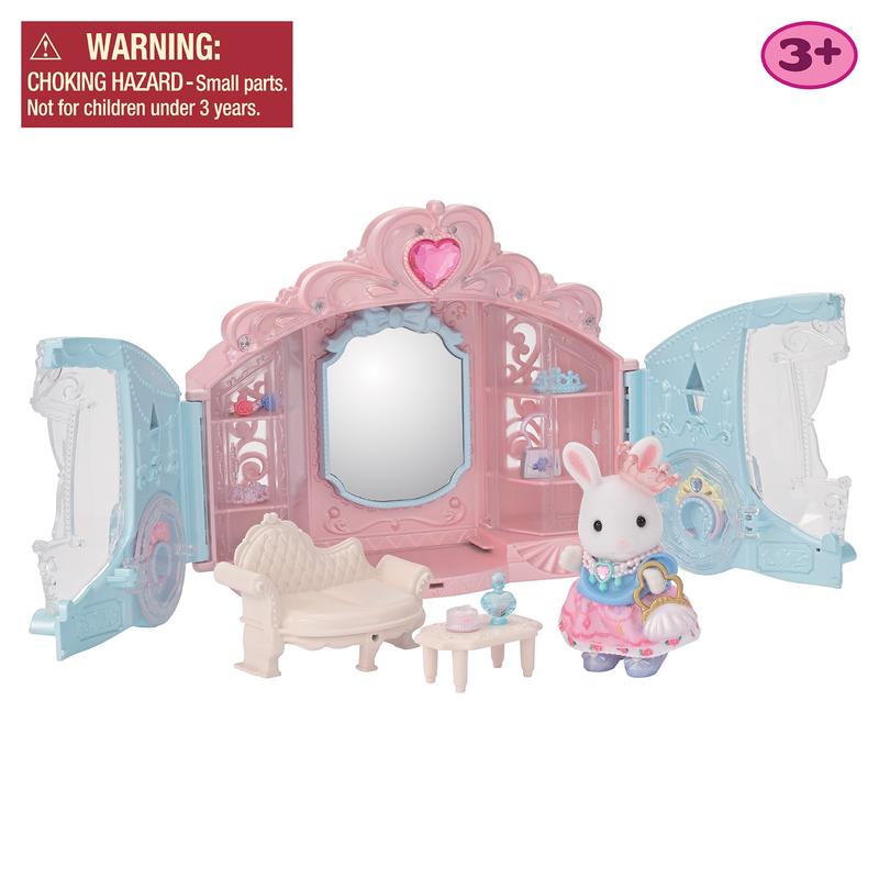 Calico Critters Style & Sparkle Dressing Room, Dollhouse Playset with Figure and Accessories