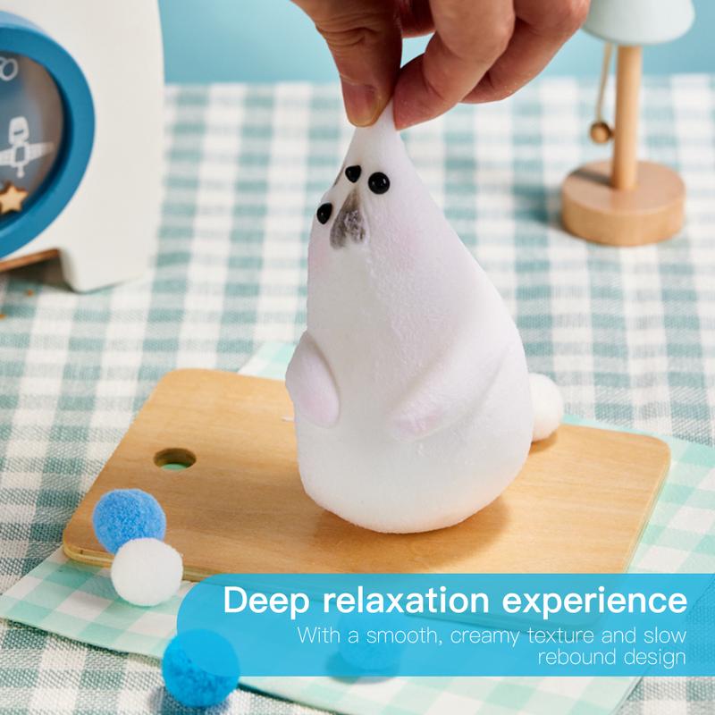 Tabasquishy Handmade White Seal Taba Squishy – Perfect Stress Relief Toy