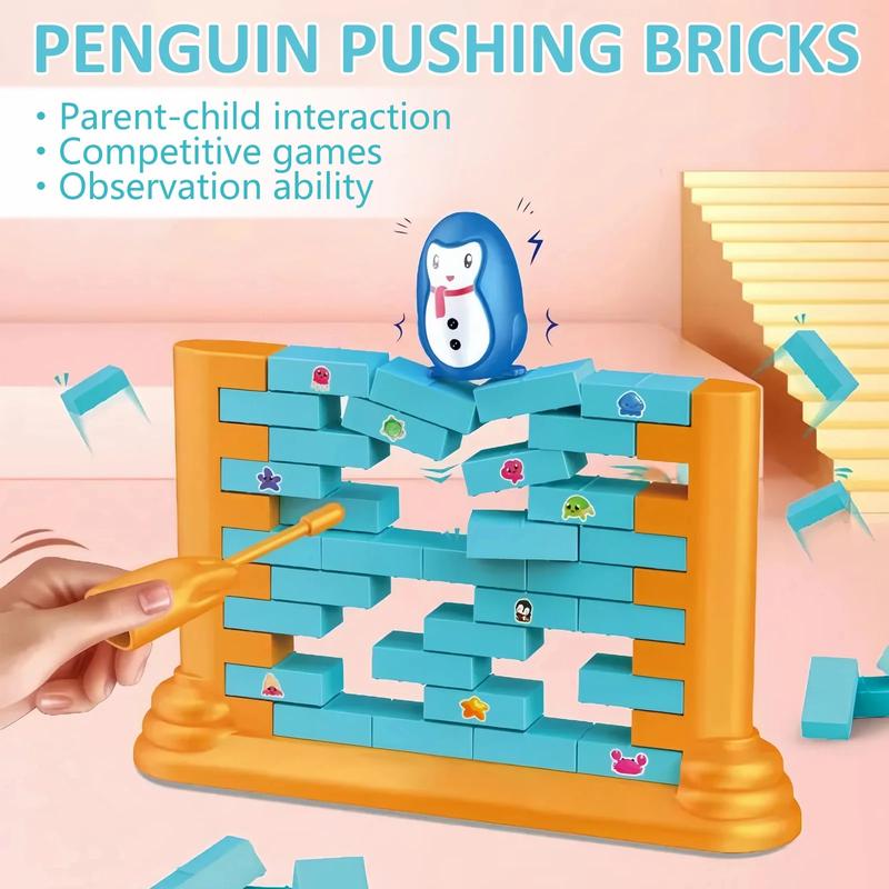 Stacking Brick Games, Save The Penguin Game,Fun Family Game for Boys and Girls, Parent-Child Interaction Toy, Develop Skills and Strategy, Gameroom Games for Indoor and Outdoor Parties, Family Game Nights, and More