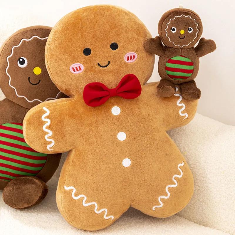 15cm Adorable Ginger Bread Plush Toy Stuffed Gingerbread Man Cushion Christmas Tree House Xmas Decor Kid Soft Exquisite Gifts