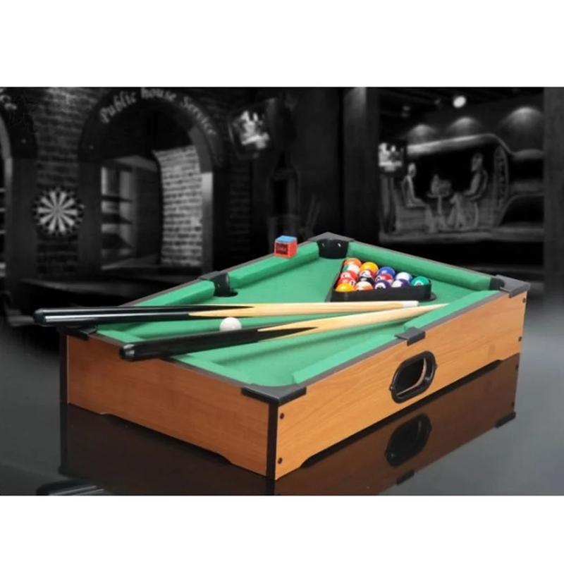 Cannonball Games Tabletop Mini Pool Table Set with Balls and Poles - Portable and Convenient for Fun with Friends