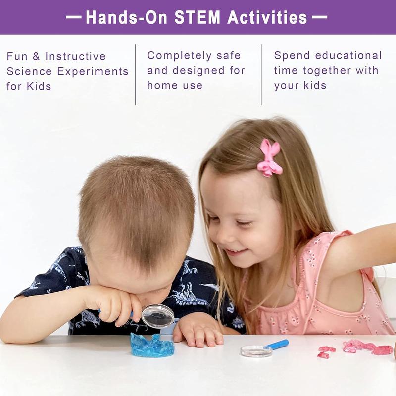 Educiro Crystal Growing Science Kit - Fun and Educational STEM Experiments Grow Fast in 3-4 Days