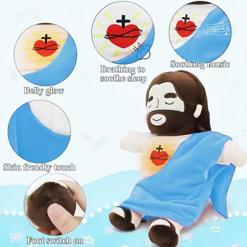 The Breathing Jesus doll-Soothing music helps you sleep-The jesus doll  can accompany you through the darkness-The best gift for kids