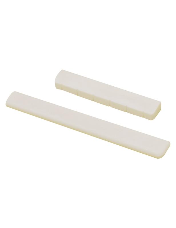 1Set Bone Classical Guitar Bridge Saddle and Nut Slotted 52mm 80mm White Acoustic Guitar