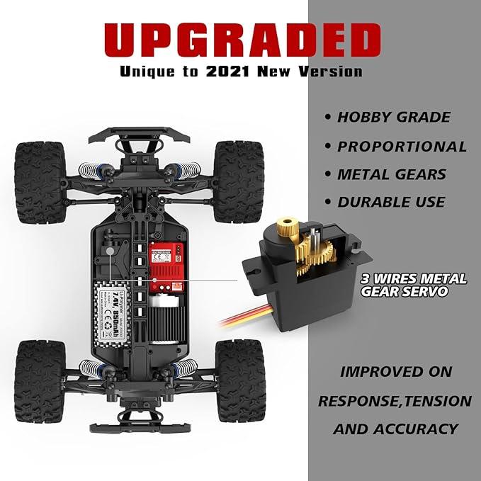 1:18 Scale All Terrain RC Car, 36 KPH High Speed 4WD Electric Vehicle with 2.4 GHz Remote Control, 4X4 Waterproof Off-Road Truck, Off Road Monster Truck Car Toys Gifts for Kids and Adults