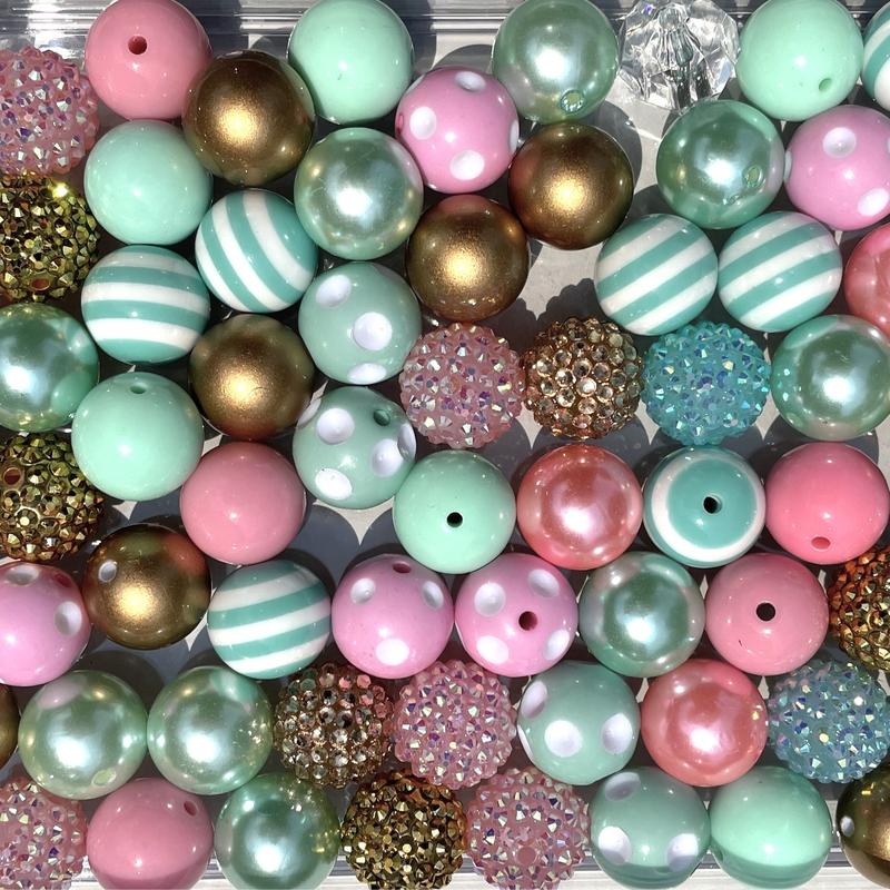 Mermaid Mix - 20mm Bubble Gum Bead Mixes, Chunky Bead Mixes bubblegum beads