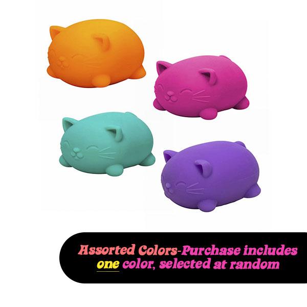 Schylling NeeDoh Cool Cats - Squishy, Sqeezy, Stretchy Stress Ball Cats - 4 assorted colors - Ages 3 and up - One randomly selcted piece stress ball