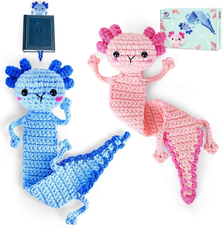 Crochetta Crochet Kit for Beginners, Amigurumi Crocheting Animals Kits w Step-by-Step Video Tutorials, Knitting Starter Pack for Adults and Kids, 2 Book Rat Familly (40%+ Yarn Content)