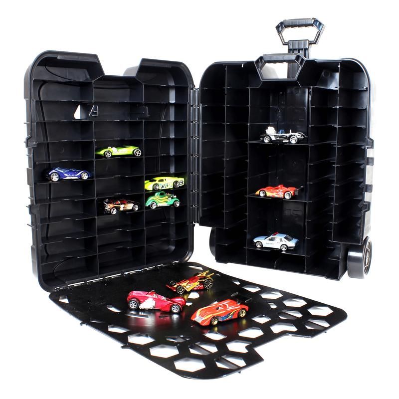 Hot Wheels 110 Vehicle Playsets Plastic Carrying Case in Black, for Child Ages 3+ kids toys