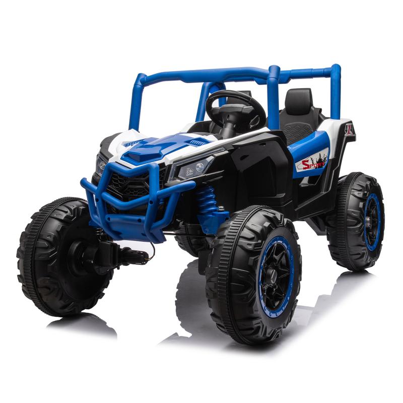 24V Ride On XXL UTV car for kid,2seater with two safety belts, Side by Side 4x4 Ride on Off-Road Truck with Parent Remote Control, Battery Powered Electric Car w High Low Speed, two safety belts.