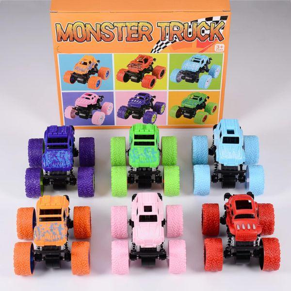 Friction Powered Toy Cars for Boys & Girls - 6 Pack Monster Truck Toys for Kids, Sand Beach Gifts Vehicles, 3-8 Years Old Christmas Gift