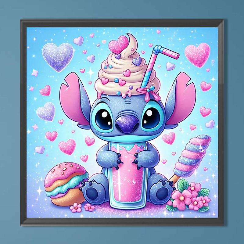 Stitch Themed DIY Diamond Arts Colorful Painting Kit without Frame, DIY 5D Diamond Arts Colorful Painting Kit, Wall Art Decor for Home