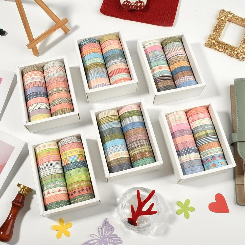 Cartoon Tape Box Set, 20 Rolls Handbook Washi Tape, Decorative Tape for Scrapbooking, Gift Wrapping, Journal Making, DIY Decorative Tape, Bedroom Decor