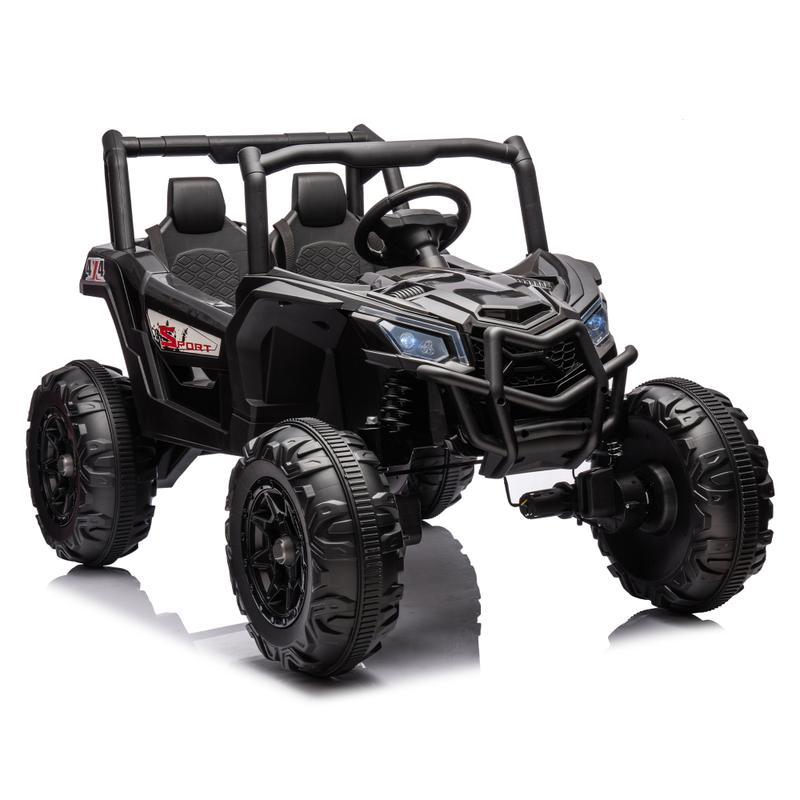 24V Ride On XXL UTV car for kid,2seater with two safety belts, Side by Side 4x4 Ride on Off-Road Truck with Parent Remote Control, Battery Powered Electric Car w High Low Speed, two safety belts.