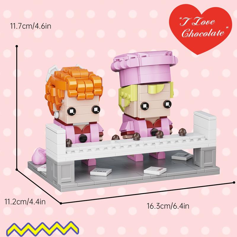 2 in 1 Lucy Figures Building Blocks Set, Ideal for Couples, Perfect Halloween Toys and Gifts for Fans and Kids (455pcs)