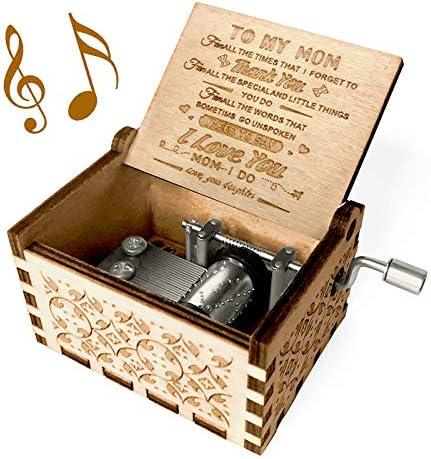 You are My Sunshine Music Box, Gift for Mom from Daughter, Wood  Engraved Vintage Mini Size Boxes,   Mother's Day, Birthday Christmas, Thanksgiving Day