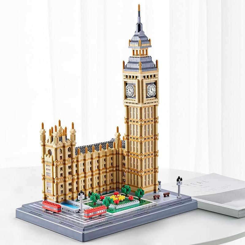 4060pcs set Model Elizabeth Tower Building Block Toy, Famous Building Toy for Kids, Birthday Gift for Kids & Adults