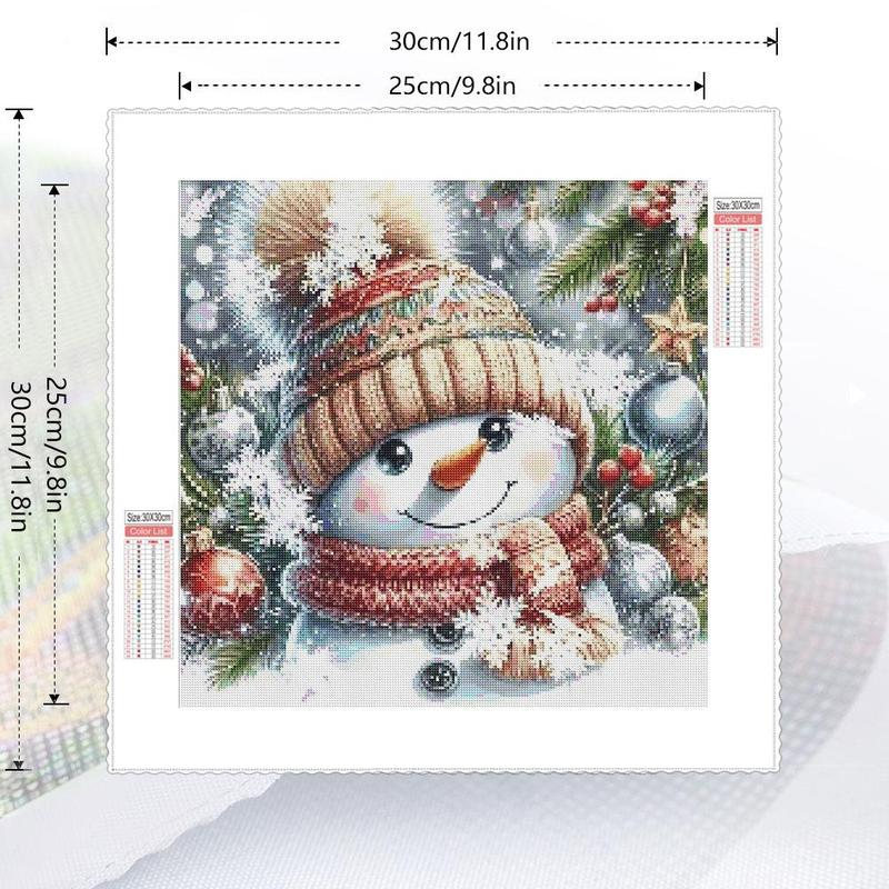 Snowman Pattern DIY Diamond Arts Painting Kit without Frame, DIY 5D Diamond Arts Decor Painting by Numbers Kit, Wall Art Decor