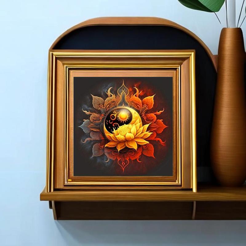 Sunflower Pattern DIY Diamond Art Colorful Painting Without Frame, DIY 5D Diamond Art Colorful Painting Kit, Wall Art Decor For Home Living Room Bedroom