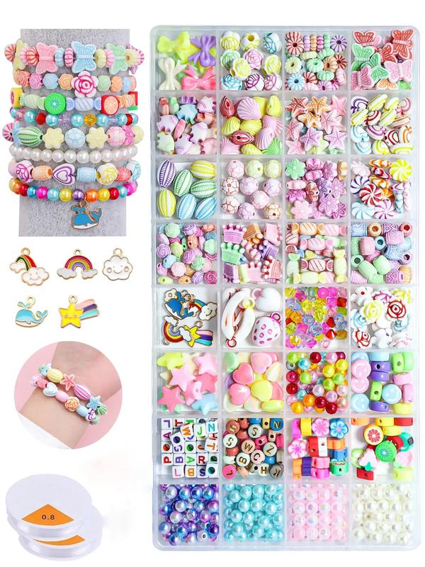 Cute Colorful Beads, Resin Beads with Storage Box, DIY Jewelry Making Supplies for Bracelet & Necklace Making