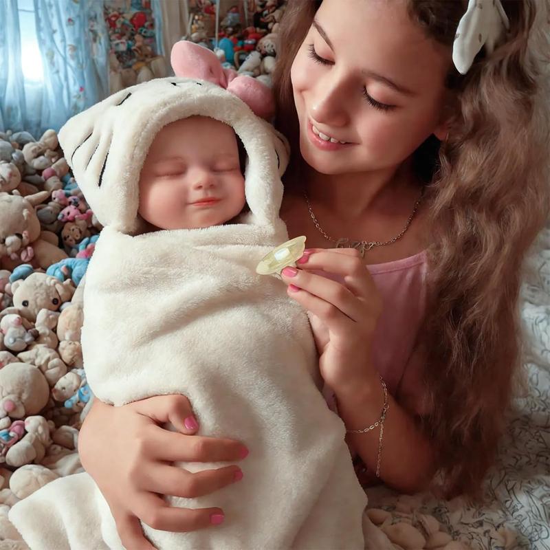 [IN STOCK] Lifelike Reborn Baby Dolls - Skylar, 17-Inch Real Baby Feeling Realistic-Newborn Sweet Smile Sleeping Dolls Girl Handmade Baby Doll That Looks Real for Kids Age 3 +