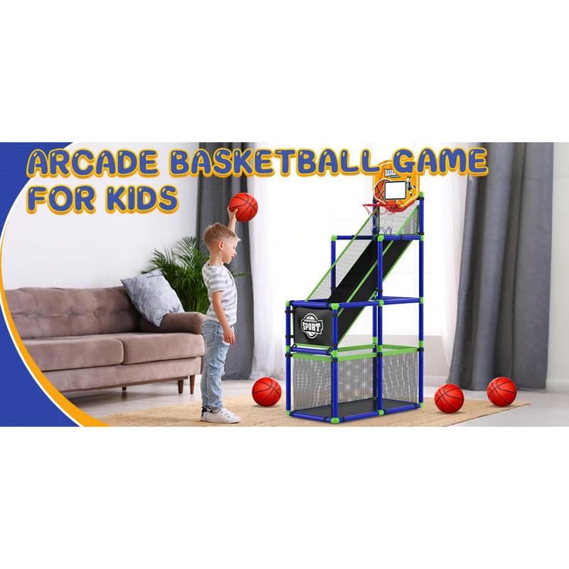 Kids Basketball Hoop Arcade Game W Electronic Scoreboard Cheer Sound, Basketball Hoop Indoor Outdoor W 4 Balls, Basketball Game Toys Gifts For Kids 3-6 5-7 8-12 Toddlers Boys Girls