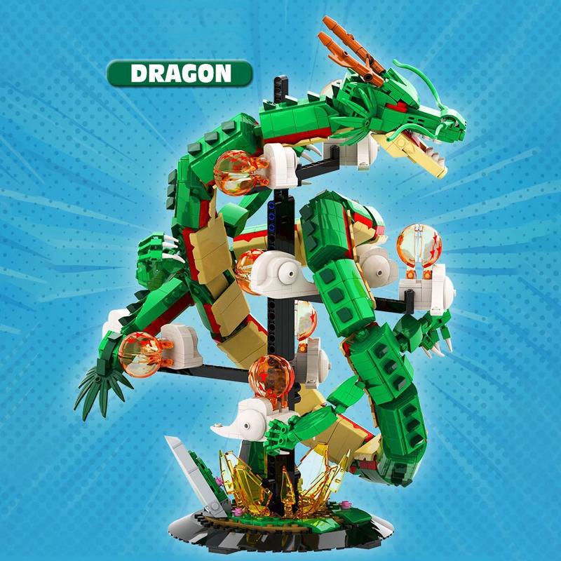 BARWEER-Movie Game MOC DK5007 Divine Dragon Ball Model 1826PCS Building Blocks Brick Puzzle Toys for Children Boys Adults Kids Gift