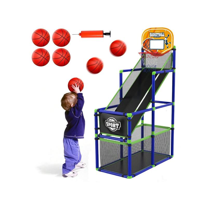 Kids Basketball Hoop Arcade Game W Electronic Scoreboard Cheer Sound, Basketball Hoop Indoor Outdoor W 4 Balls, Basketball Game Toys Gifts For Kids 3-6 5-7 8-12 Toddlers Boys Girls