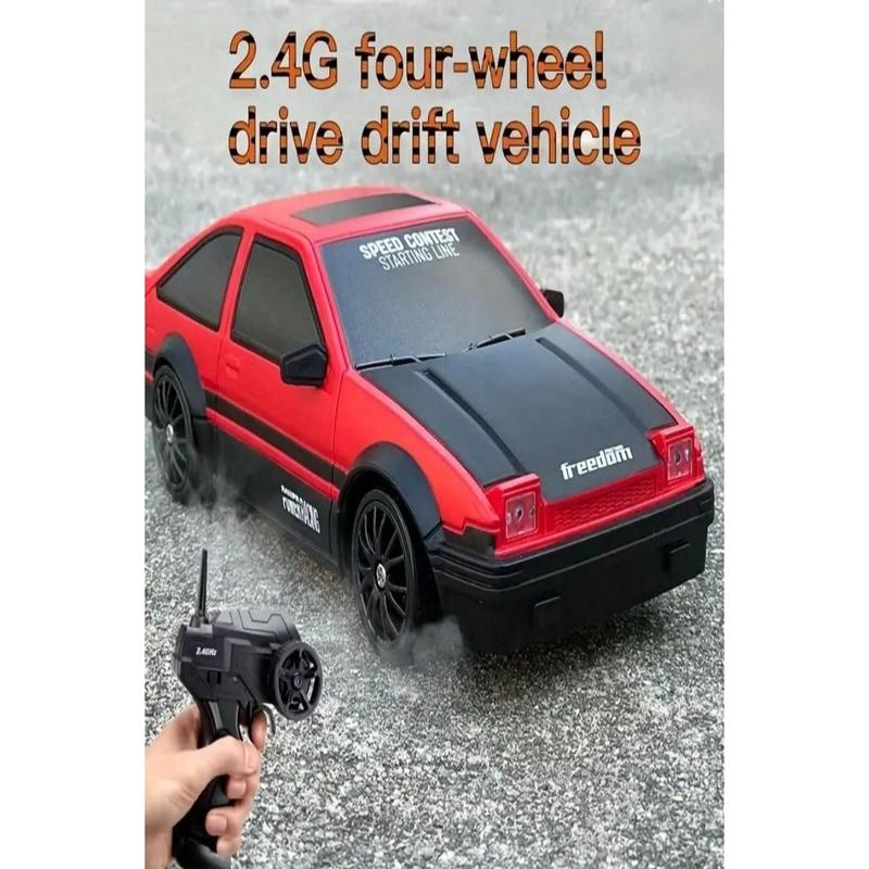 Remote-Controlled Racing Car, 2.4G Mini Four-Wheel Drive Racing Car, High-Speed Toy Car, Up To 15mph, Aluminum Alloy Hood, Replaceable Tires, Children's Christmas gifts