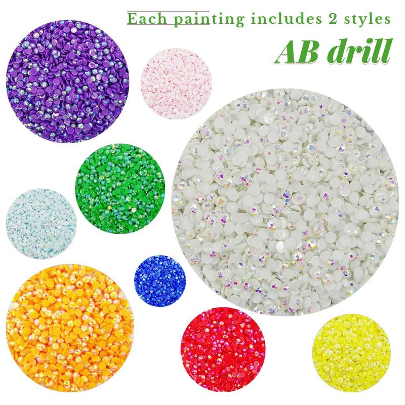 Wolf & Moon Pattern DIY Diamond Painting Kit Without Frame, 1 Count DIY Decorative Art Picture For Beginner, DIY Home Decor