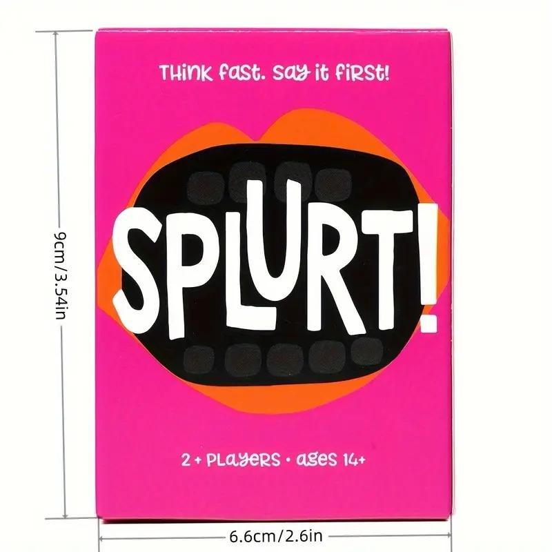 Spurt Card Game, 1 Box Fast Thinking & Speaking Card Game, Multiplayer Desktop Fun Game, Party Game for Adults & Teens