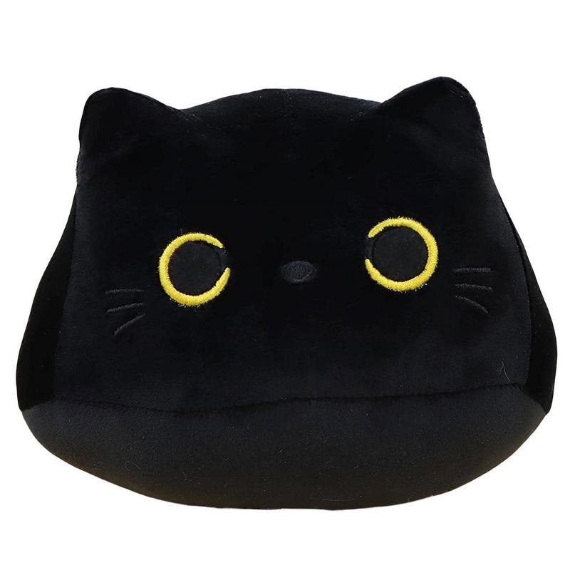 Black Cat Plush Toy, Gifts for Her, Soft Stuffed Animals Plushies Toys for Kids, Decorative Pillow, Fun Stuffed Toys for Boys, Children's Companion Comfort Toy, Room Decor, Decorative Room Accessories