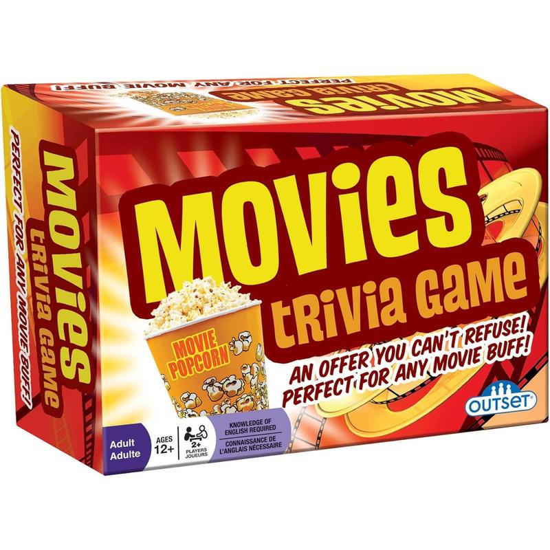 Cobble Hill Puzzle Company Ltd. Outset Media Movies Trivia Game - Party Game - Family Game - Travel Game - Fun and Easy to Play - 1200 Trivia Questions - for 2 or More Players - Ages 12+