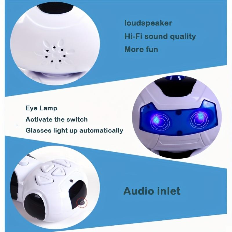 Children's robot toy with remote control, intelligent walking and dancing, induction function, great gift for 4-10 year old boys