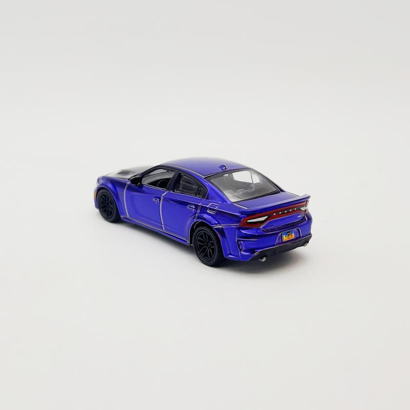 Auto Workd x Super Mini Wheel 1:64 2021 Dodge Charger SRT Hellcat Redeye Chrome Purple - Super Mini Wheels Exclusives !