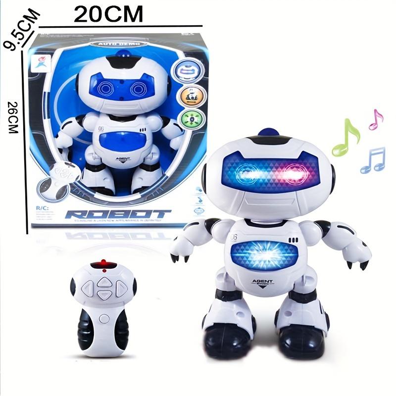 Children's robot toy with remote control, intelligent walking and dancing, induction function, great gift for 4-10 year old boys