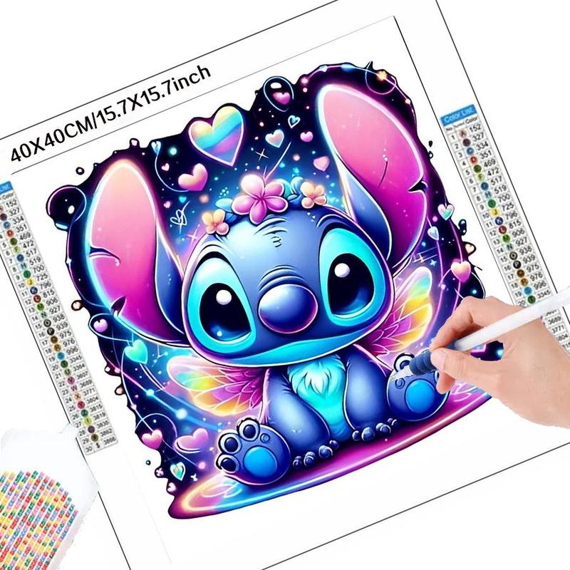 Disney Cute Stitch Pattern DIY Diamond Arts Colorful Painting Kit without Frame, DIY 5D Diamond Arts Colorful Painting Kit, Wall Art Decor for Home Room