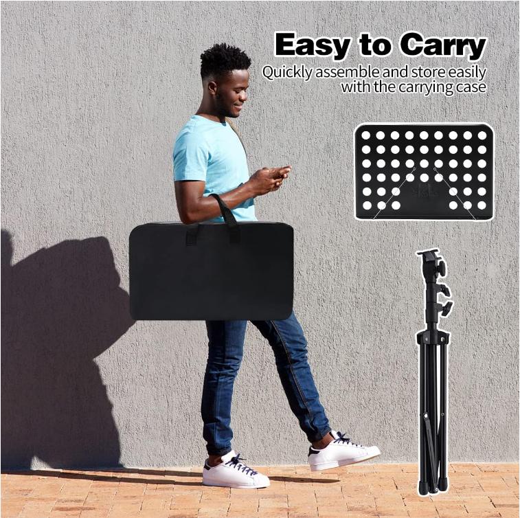 Adjustable Music Stand with Carrying Bag, Professional Music Book Holder Music Sheet Clip Holder, 1 2 3 Pack Sheet Music Stand(1 Pack)