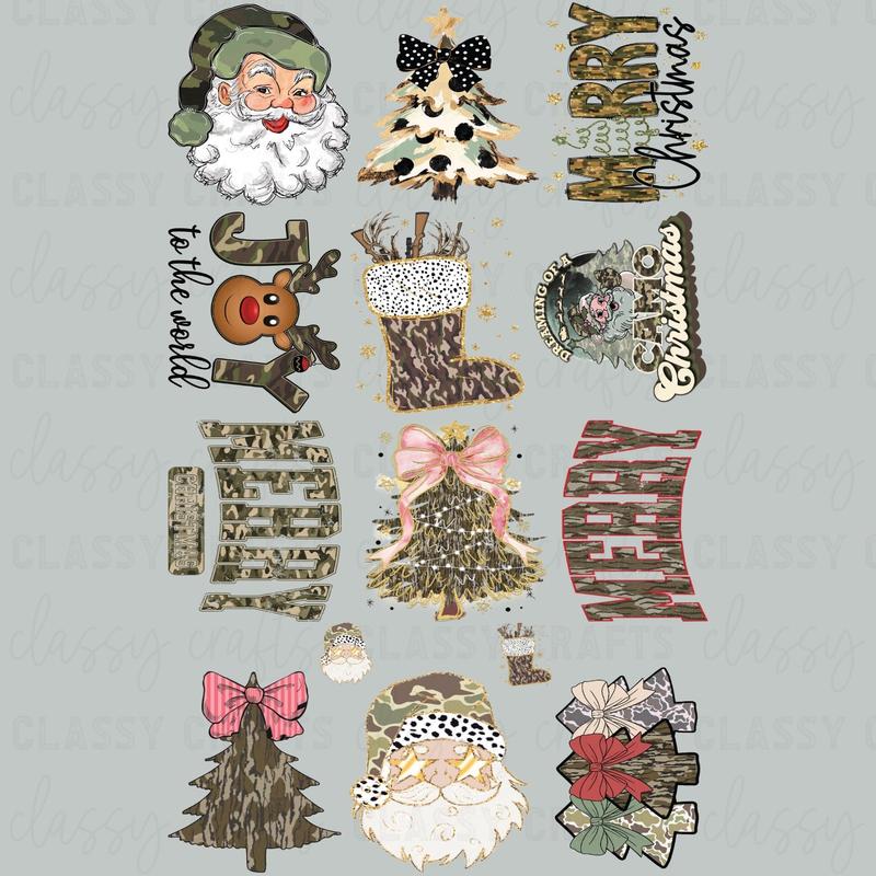 Camo Christmas Premade 30x48 DTF Gang Sheet