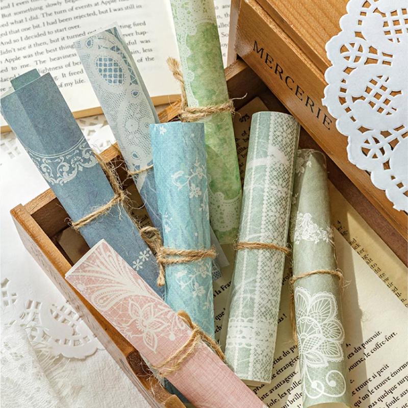 Lace Pattern Material Paper, 30pcs pack Scrapbooking & Stamping Paper, DIY Craft Material Paper for Scrapbooking & Journal Making