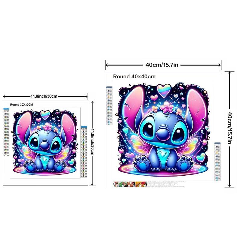 Disney Cute Stitch Pattern DIY Diamond Arts Colorful Painting Kit without Frame, DIY 5D Diamond Arts Colorful Painting Kit, Wall Art Decor for Home Room